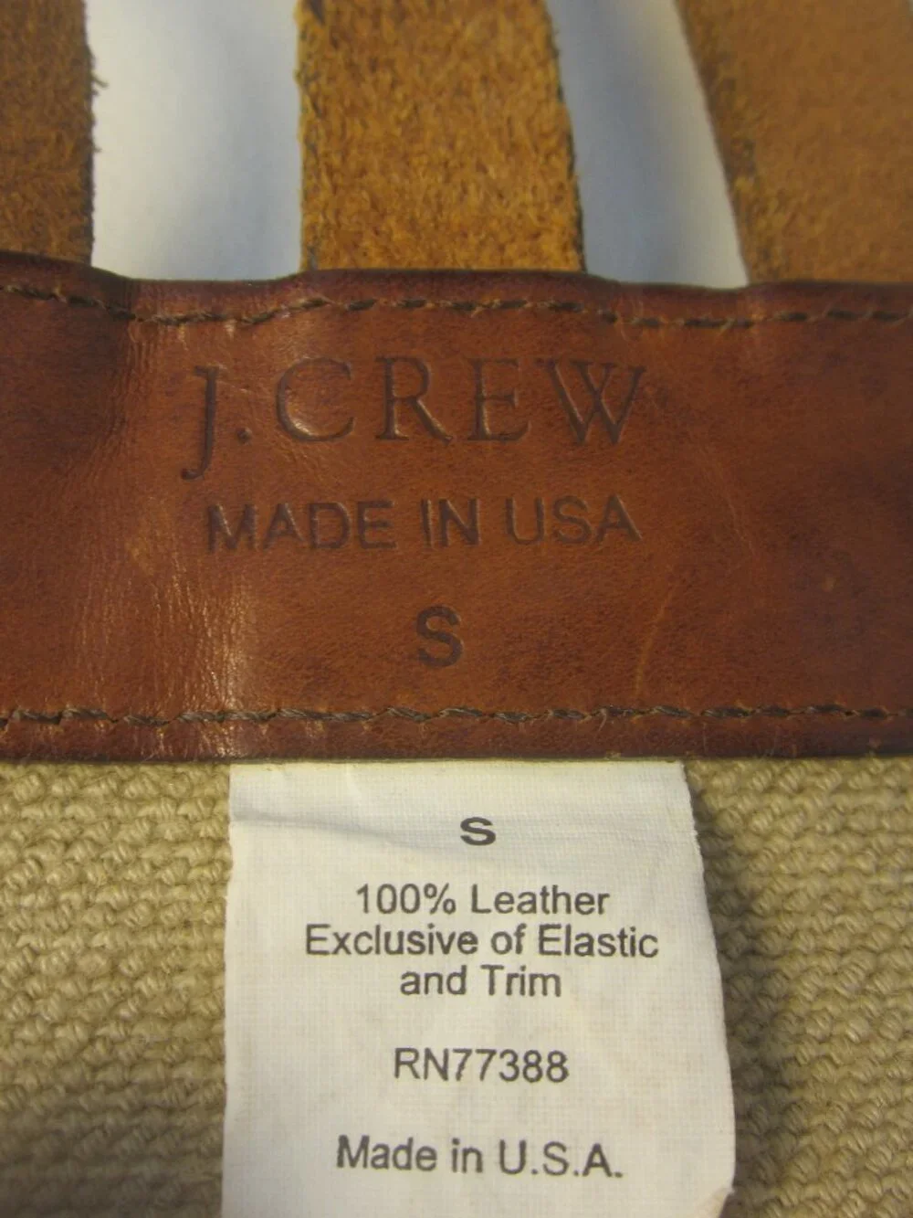 J Crew Women S Brown Leather Stretch Belt Triple Buckle Wide Gold Buckle USA - Picture 3 of 10